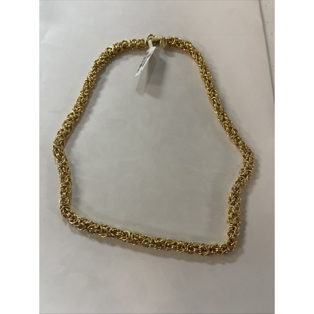 Bellezza 21" Bronze Diamond-Cut Byzantine Chain Necklace HSN